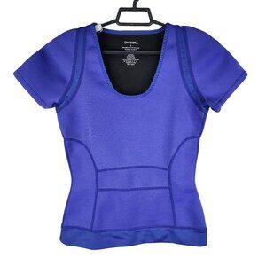 Womens Blue Zaggora Neoprene Thermo Fit Top Scoop Neck Short Sleeve Size L